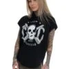 EXc Skull Logo Sleeveless Hoodie, Black