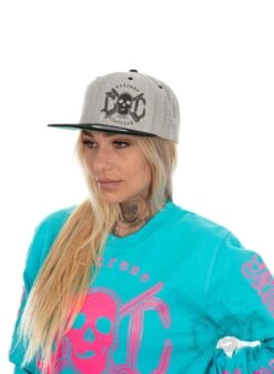 EXc Skull Snapback, Light Grey/Black