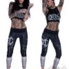 EXc Skull Work Out Leggings, Svarta