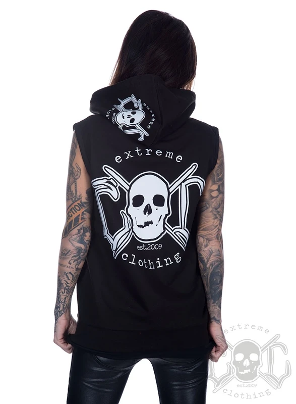 EXc Sleeveless Skull Hoodie, Svart 2 EXc Sleeveless Skull Hoodie, Svart – Bild 2