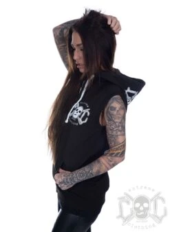 EXc Sleeveless Skull Hoodie, Svart 5 EXc Sleeveless Skull Hoodie, Svart -Straßenmode Kleidung exc sleeveless skull hoodie svart 2
