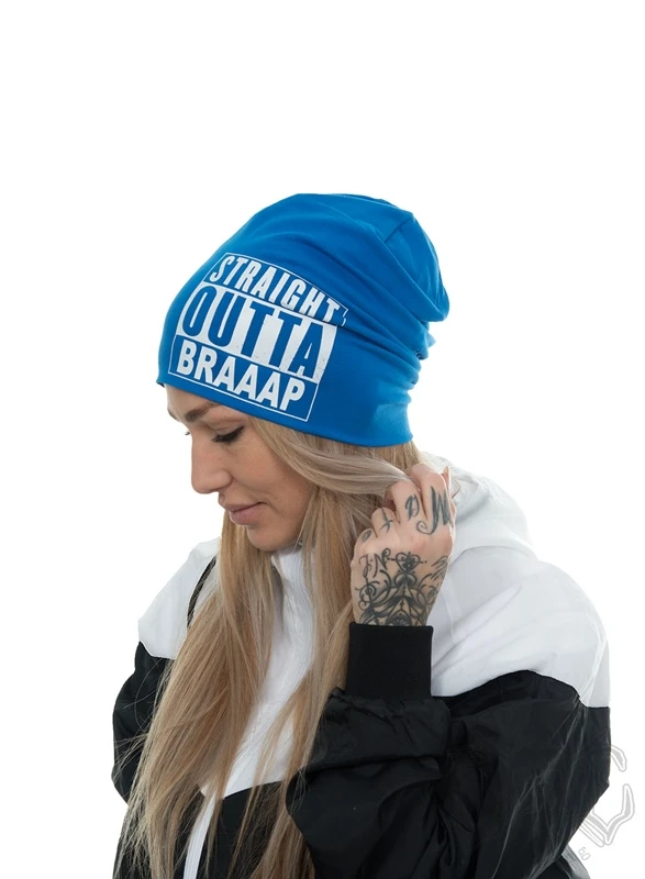 EXc Straight Outta Braaap Beanie, Sapphire Blue 1 EXc Straight Outta Braaap Beanie, Sapphire Blue