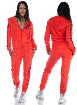 EXc Striped Track Suit, Red