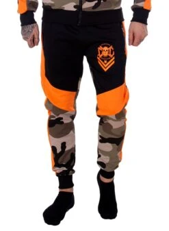 EXc Tracksuite Pants Camo N Orange
