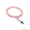 Love & Hate Pink Pearl Skull Bracelet 21,5cm