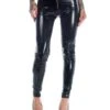 Mix From Italy Black Zipped Latex Pants