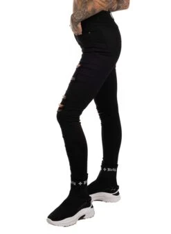 Mix From Italy Ripped Black Skinny Jeans 7 Mix From Italy Ripped Black Skinny Jeans -Straßenmode Kleidung mix from italy ripped black skinny jeans 3