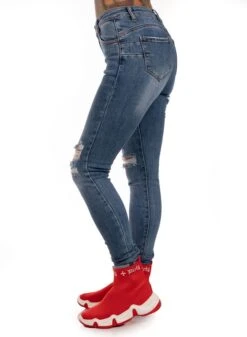 Mix From Italy Ripped Blue Skinny Denim -Straßenmode Kleidung mix from italy ripped blue skinny denim 2