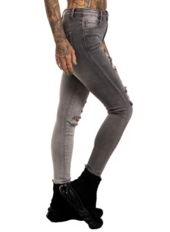 Mix From Italy Ripped Grey Skinny Jeans -Straßenmode Kleidung mix from italy ripped grey skinny jeans 2