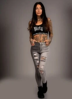 Mix From Italy Ripped Grey Skinny Jeans -Straßenmode Kleidung mix from italy ripped grey skinny jeans 3