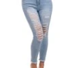 Mix From Italy Ripped Light Blue Skinny Jeans