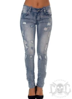 Mix From Italy Scratched All Over Denim