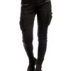 Mix From Italy Skinny High Waist Cargo Pants, Black