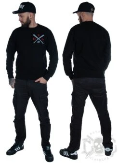 Rebel For Life Bat Unisex Sweatshirt, Black -Straßenmode Kleidung rebel for life bat unisex sweatshirt black 1