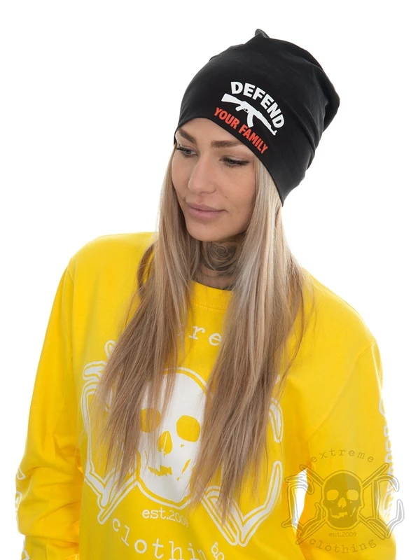 Rebel For Life Defend Your Family Beanie, Black 1 Rebel For Life Defend Your Family Beanie, Black