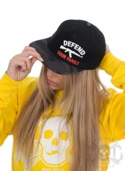 Straßenmode Kleidung -Straßenmode Kleidung rebel for life defend your family cap dark camo 1