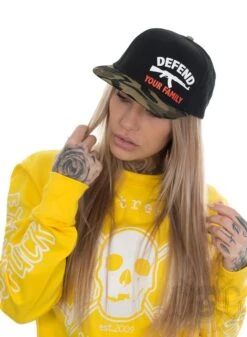 Rebel For Life Defend Your Family Cap, Green Camo