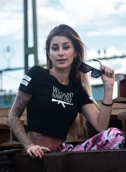Rebel For Life We Don´t Name Drop Crop Top, Black