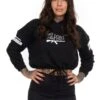 Rebel For Life We Don´t Name Drop Cropped Oversize Hoodie, Black