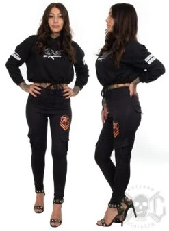 Rebel For Life We Don´t Name Drop Cropped Oversize Hoodie, Black -Straßenmode Kleidung rebel for life we dont name drop cropped oversize hoodie black 2