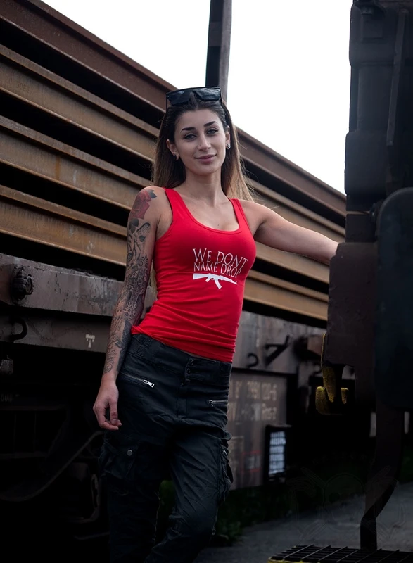 Rebel For Life We Don´t Name Drop Tank, Red 1 Rebel For Life We Don´t Name Drop Tank, Red