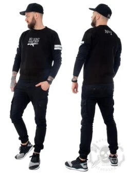 Rebel For Life We Don´t Name Drop Unisex Sweatshirt, Svart -Straßenmode Kleidung rebel for life we dont name drop unisex sweatshirt svart 2