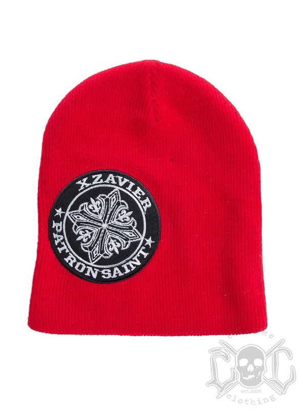 Xzavier Patron Saint Beanie, Red 1 Xzavier Patron Saint Beanie, Red