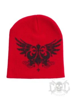 Xzavier Winged Beanie, Red